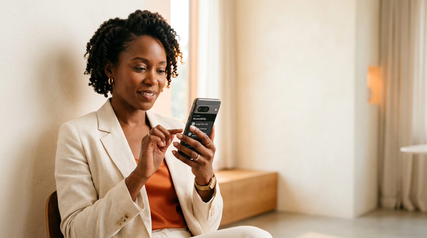 Candidate using accessibility features