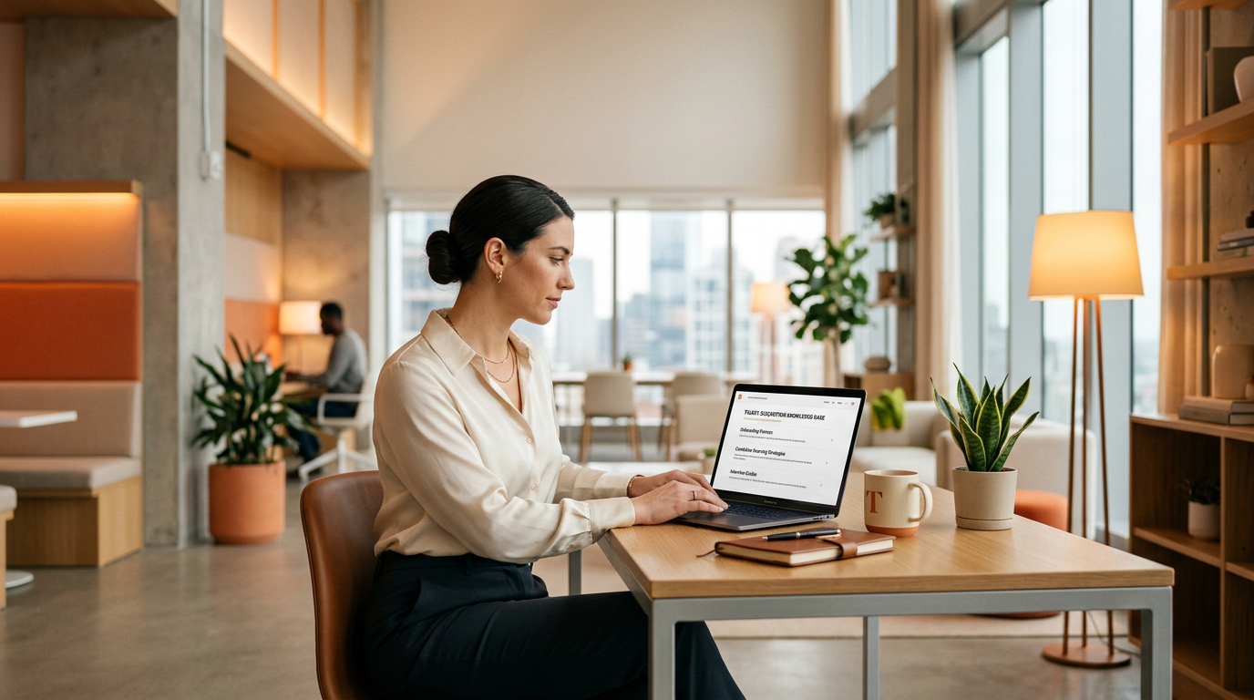 TA reviewing knowledge base